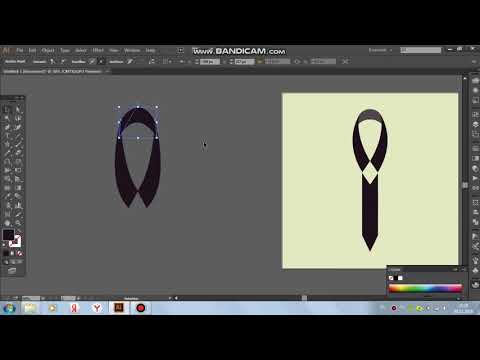 Как нарисовать галстук в программе Adobe Illustrator