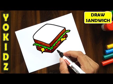 HOW TO DRAW SANDWICH EASY