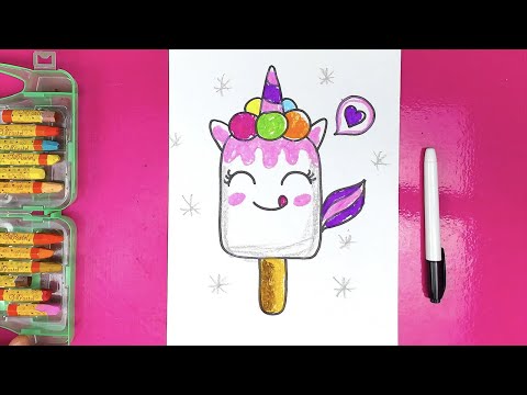 Единорог - Мороженое - учимся рисовать с РыбаКит