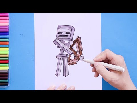 How to draw Skeleton (Minecraft)