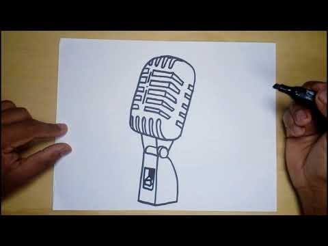 How to draw a microphone easily