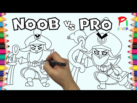 Нуб против Про рисуют Коварного Мортиса из Бравл Старс - Noob vs Pro - Drawing Rogue Mortis