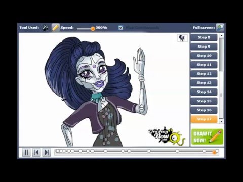 Как нарисовать Элле Ээдии Monster High