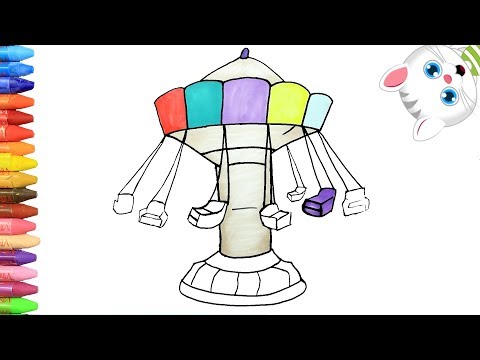 Как нарисовать Карусель Летающие качели с MiMi 💚