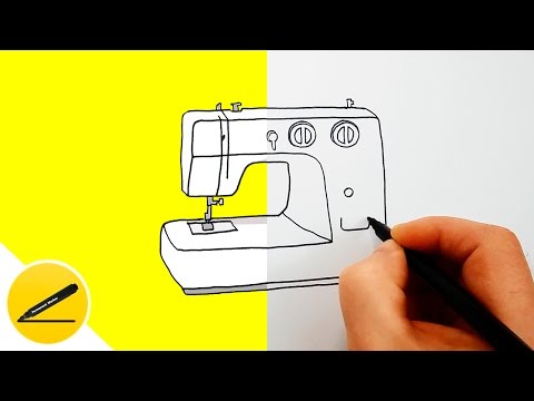Как Нарисовать Швейную Машинку поэтапно 