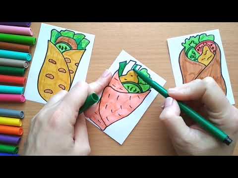 Как нарисовать ШАУРМУ / мультик раскраска для детей / Нарисуй Ка