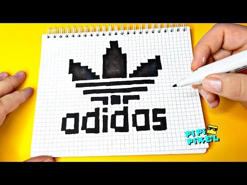 ADIDAS ПО КЛЕТОЧКАМ !!! легко нарисовать ! PIXEL ART ! КАК НАРИСОВАТЬ ? Рисунки по Клеточкам