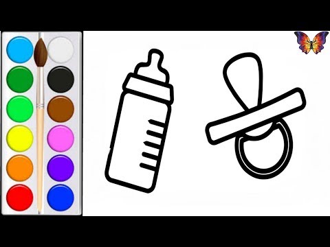 Как нарисовать НАБОР МЛАДЕНЦА / мультик раскраска НАБОР МЛАДЕНЦА для детей / Раскраски малышам