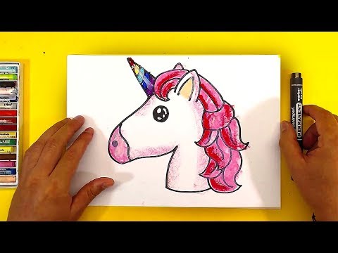 Как нарисовать ЕДИНОРОГА Радугу / Уроки рисования для детей / Простые рисунки