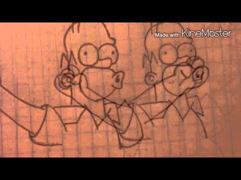 Простые рисунки персонажей #1 ( Гомер Симпсон )