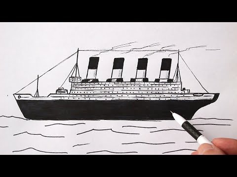 Как нарисовать Титаник легко 