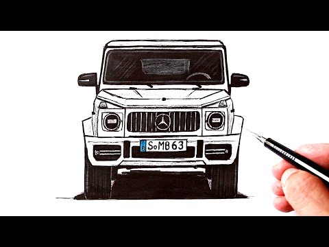 Как нарисовать машину Мерседес Гелендваген 