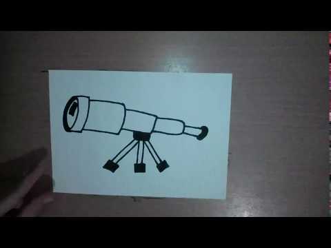 Как нарисовать телескоп - Comment dessiner un telescope Как нарисовать милые рисунки