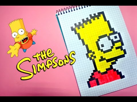 Рисуем по клеточкам-Барт Симпсон (THE SIMPSONS)!