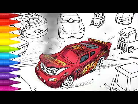 Draw CARS 3 LIGHTNING McQUEEN