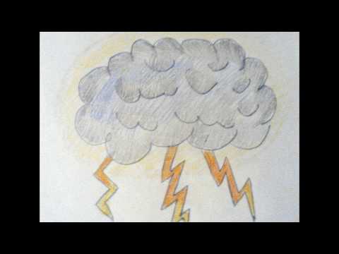 Рисуем грозу - Draw a storm - 绘制风暴 Как нарисовать милые рисунки