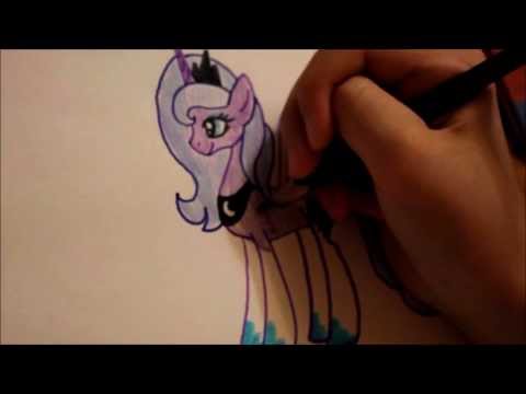 Как нарисовать пони Принцесса Луна
