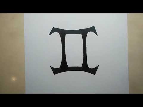 How To Draw Zodiac Signs Gemini TWINS Your Symbol Hand Drawn Tattoo Horoscope Astrological Glyphs