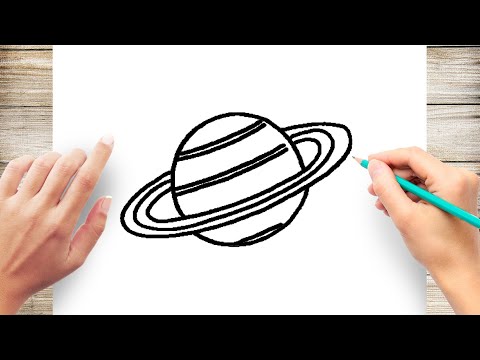 Как рисовать Сатурн Шаг за шагом Easy