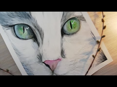 🐱КАК НАРИСОВАТЬ КОШКУ🐱 How to draw a cat? КОШКА АКВАРЕЛЬЮ Watercolor cat.
