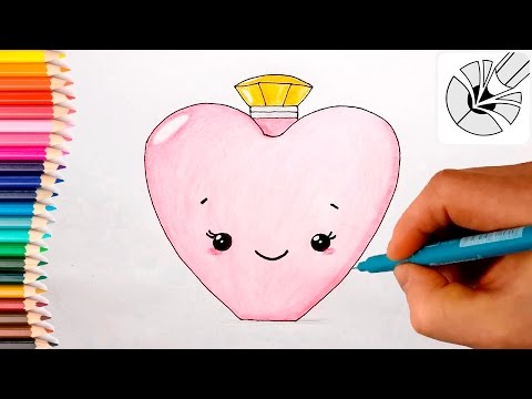 Cute Drawings - How to Draw a Cute Perfume Bottle - Draw and Color