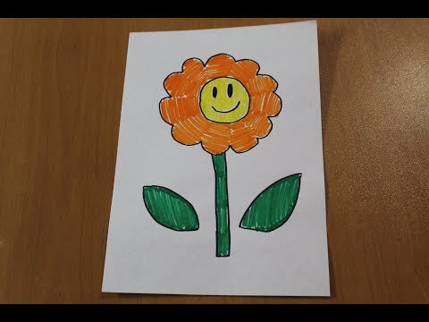 Как нарисовать цветок / Самые простые рисунки / Рисуем с детьми