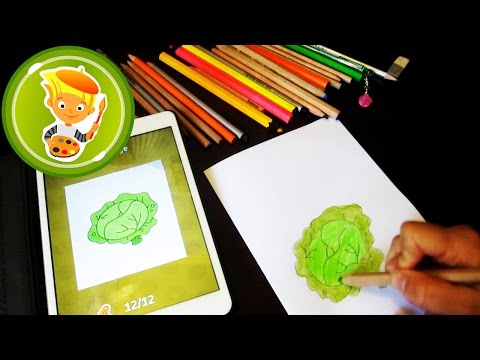 How to draw cabbage Как нарисовать легко капусту