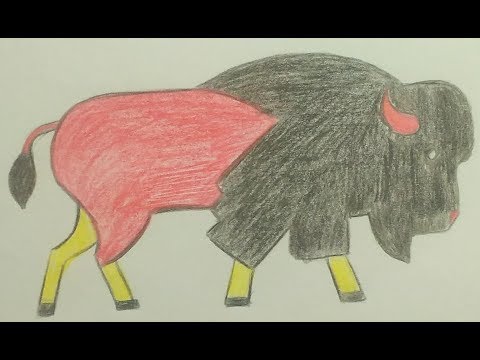 Как нарисовать бизона