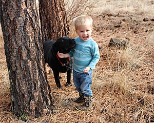 Cason with Rosie