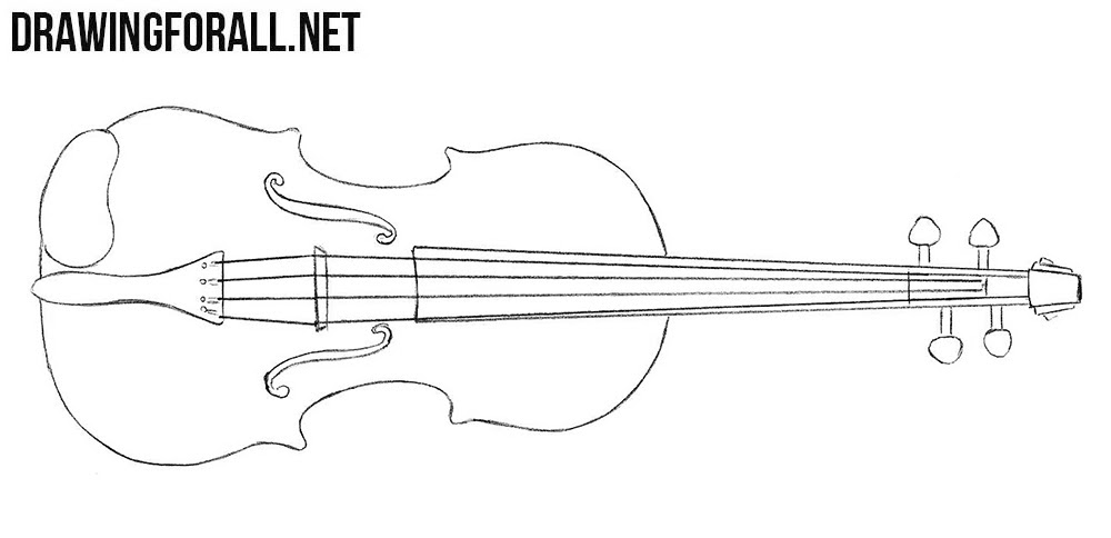 Как нарисовать скрипку легко и просто