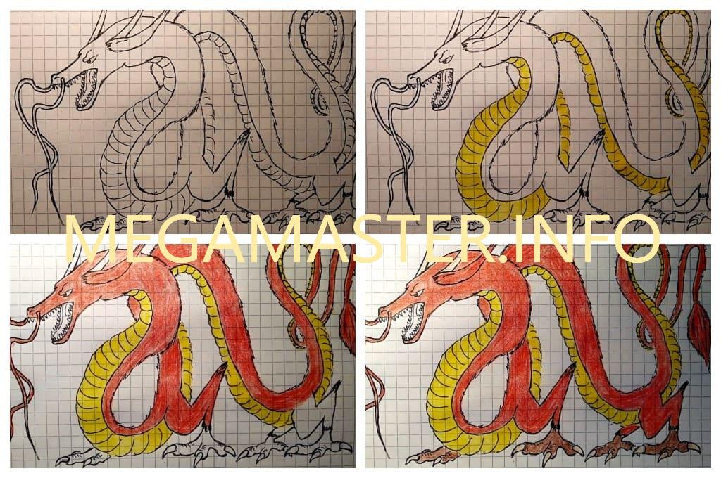 Рисунок китайского дракона (Шаг 5)