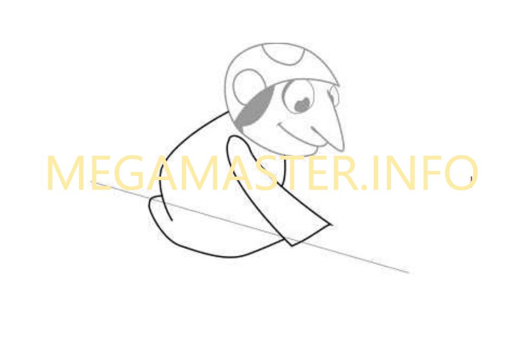 Баба-яга из мультфильма про олимпийского мишку (Шаг 1)