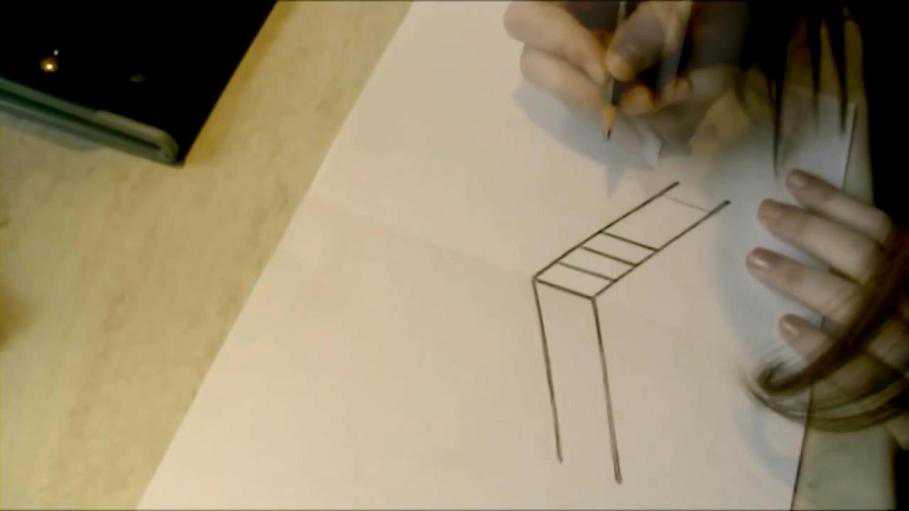 3D рисунок на бумаге карандашом.