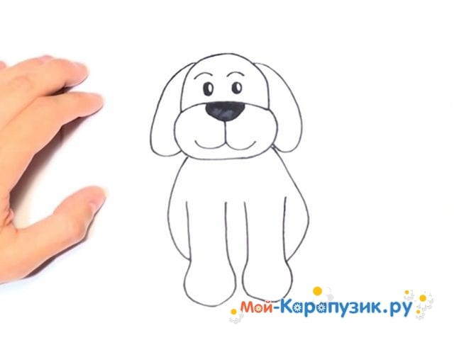 Как нарисовать собачью лапу