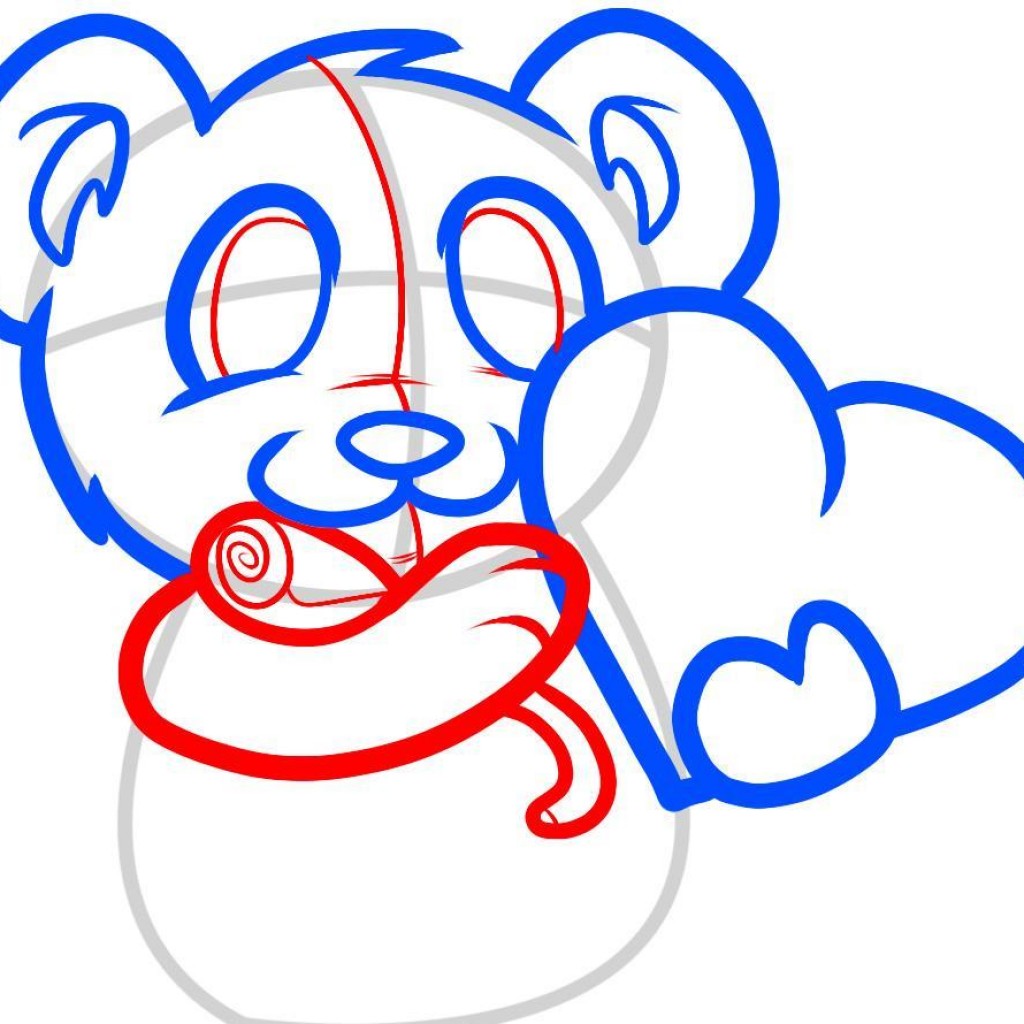 how to draw a valentines bear valentine bear step 4 1 000000087253 5