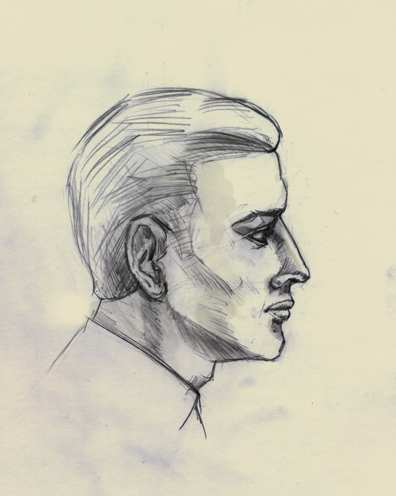 Как рисовать голову человека с боку