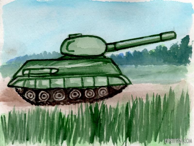 Рисунок на 9 мая 5 класс танк