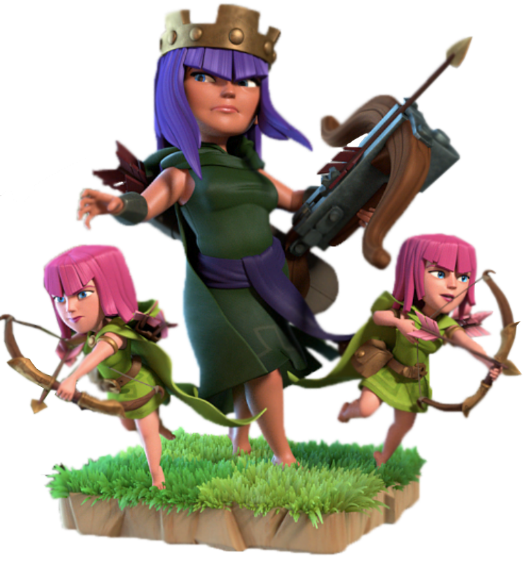 Королева лучниц клеш. Королева лучниц Clash. Королева лучниц из Clash of Clans. Король варваров и Королева лучниц.