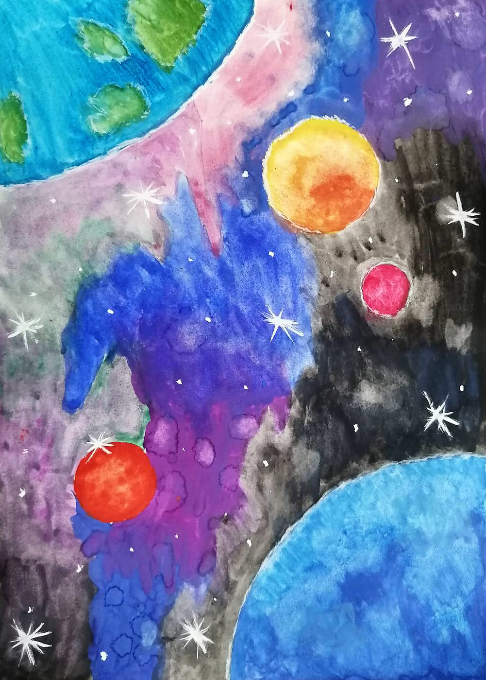 Космос для детей 7 8 лет. Рисование космос. Рисунок на тему космос. Детские рисунки про космос. Рисунок на космическую тему.