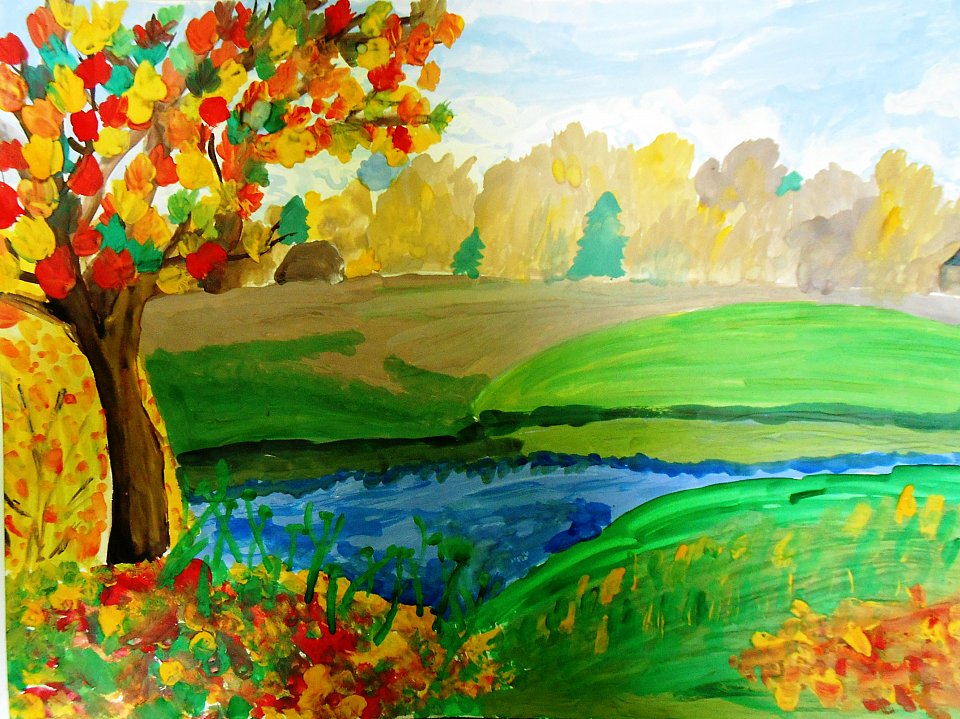 Нарисовать Рисунок Осень 2 Класс Карандашом Фото Telegraph