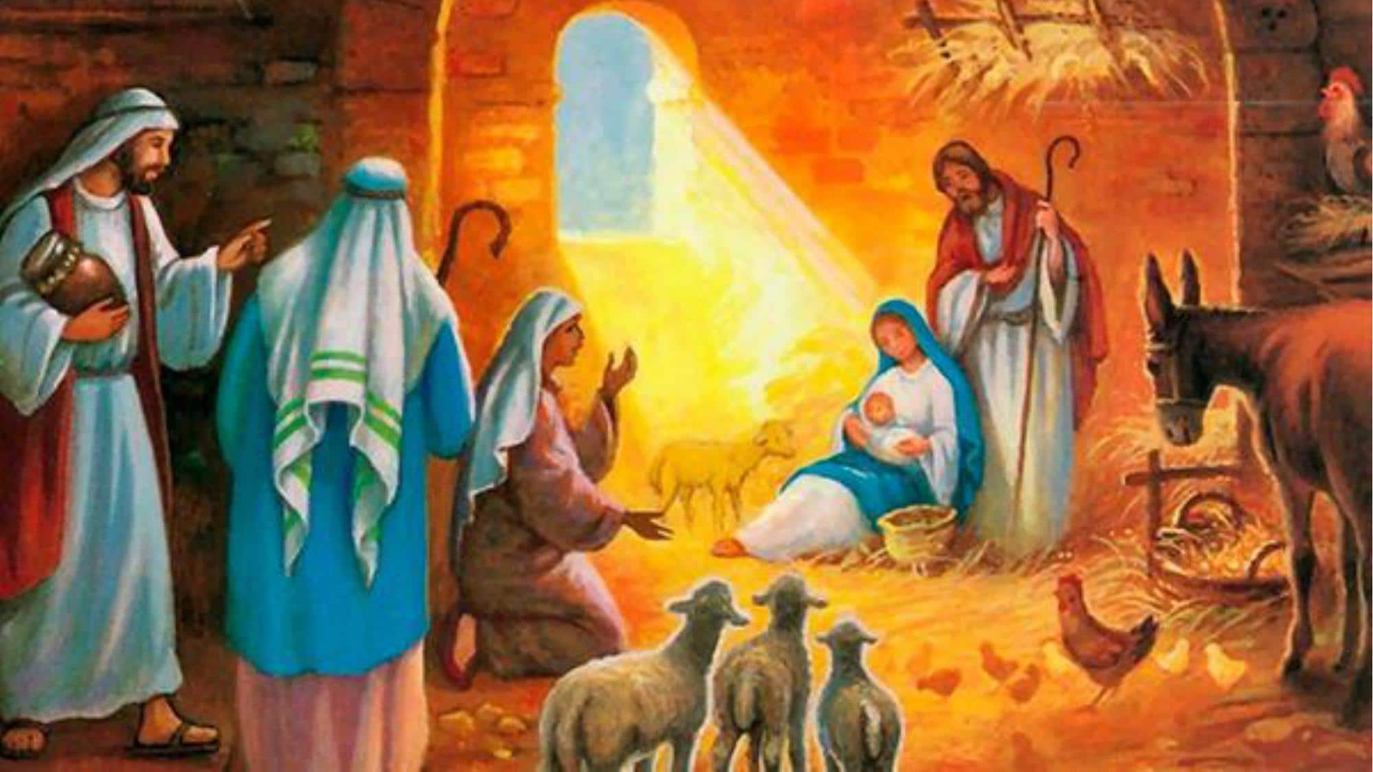 Мария с младенцем Иосиф и волхвы