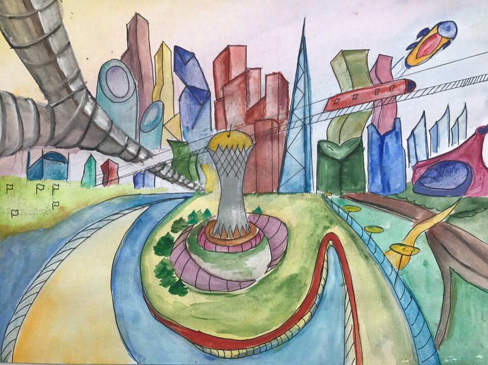 Рисовать в будущем времени. Рисунок будущего. Город будущего для детей. Будущее рисунок. Город будущего рисунок.