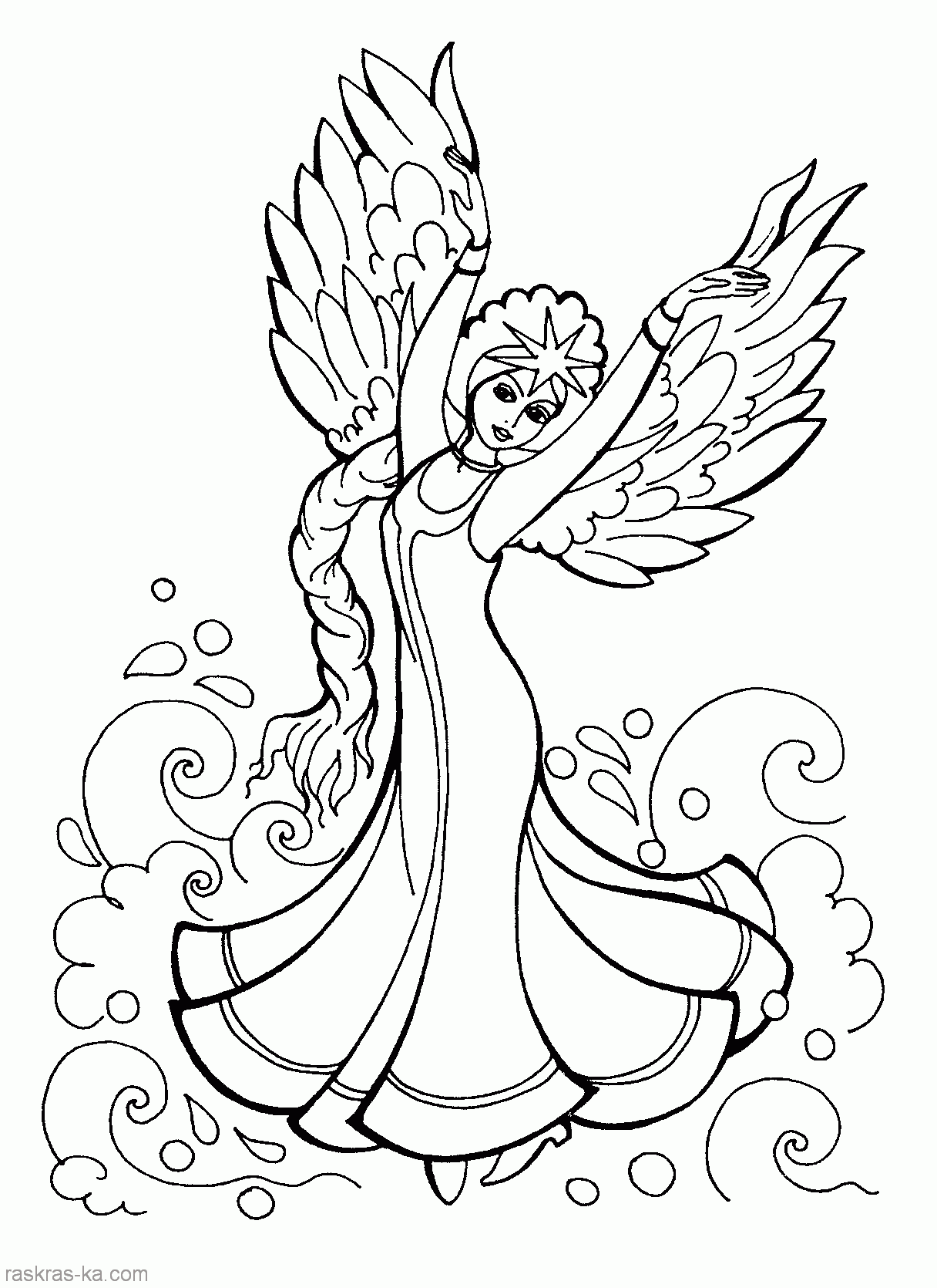 Как нарисовать Царицу Лебедь из сказки о Царе Салтане (15)