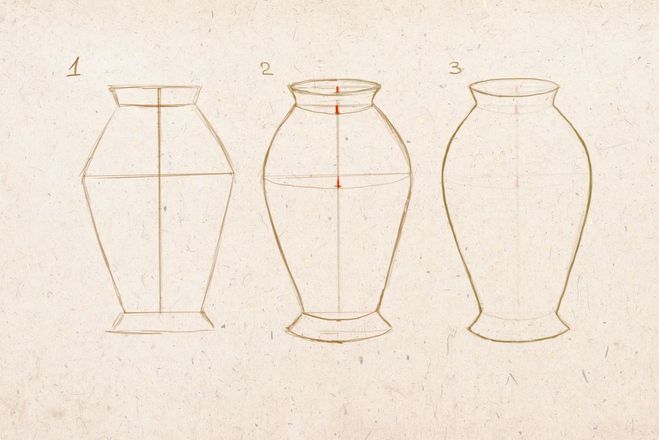Как нарисовать вазу с осенними листьями поэтапно   подборка (11)