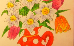Как нарисовать вазу с осенними листьями поэтапно   подборка (16)