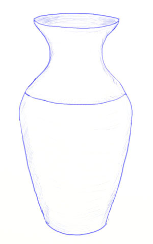 Как нарисовать легкую вазу