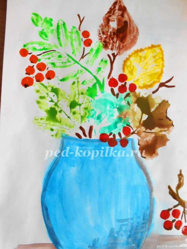 Как нарисовать вазу с осенними листьями поэтапно   подборка (8)
