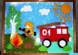 Картинки и рисунки на тему пожар в лесу024