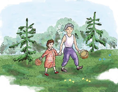 Осенний лес с грибами картинки для детей (8)