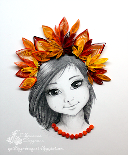 Осень в образе девушки рисунок для детей (5)